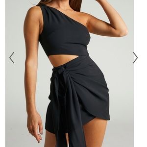 Showpo Estella mini dress in black